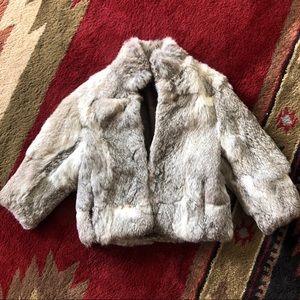Girls Genuine Rabbit Fur Jacket